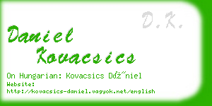 daniel kovacsics business card